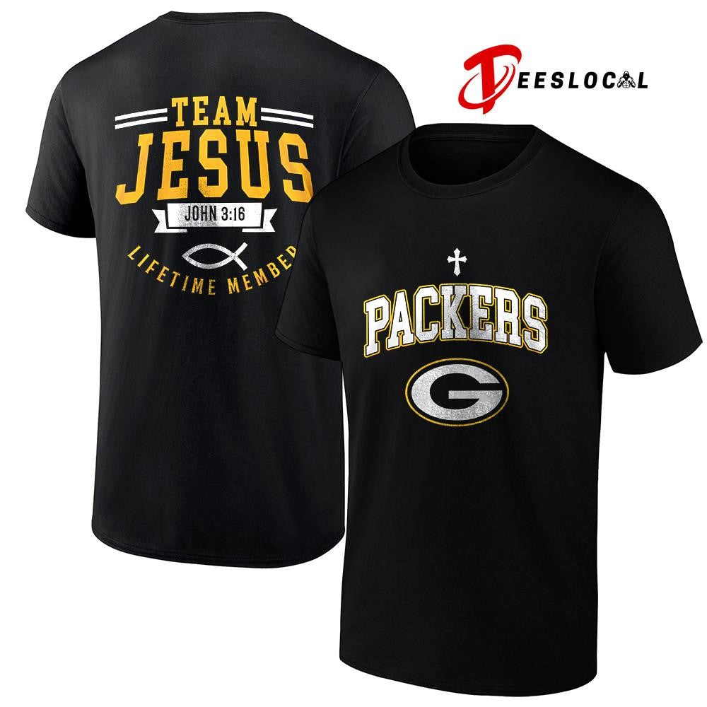 Green Bay Packers x team Jesus lifetime member John 3 16 logo shirt Unisex