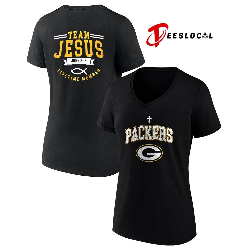 Green Bay Packers x team Jesus lifetime member John 3 16 logo shirt Unisex