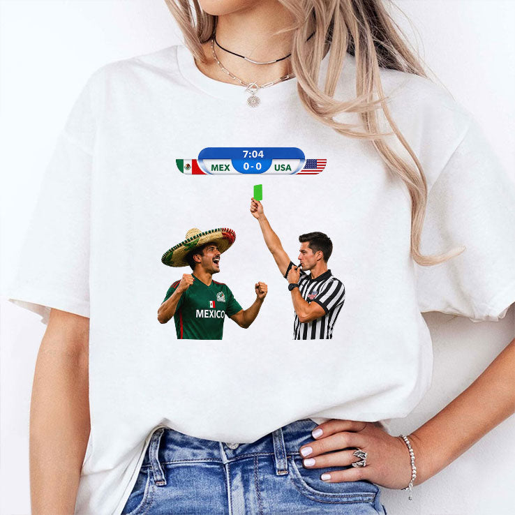 Green Card Soccer Mexico Vs USA Football Meme Shirt Unisex