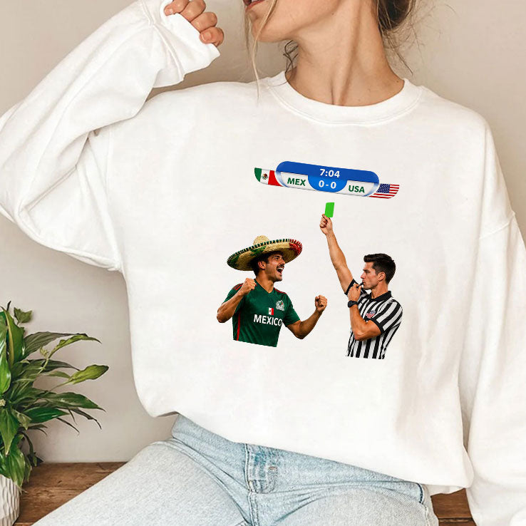 Green Card Soccer Mexico Vs USA Football Meme Shirt Unisex