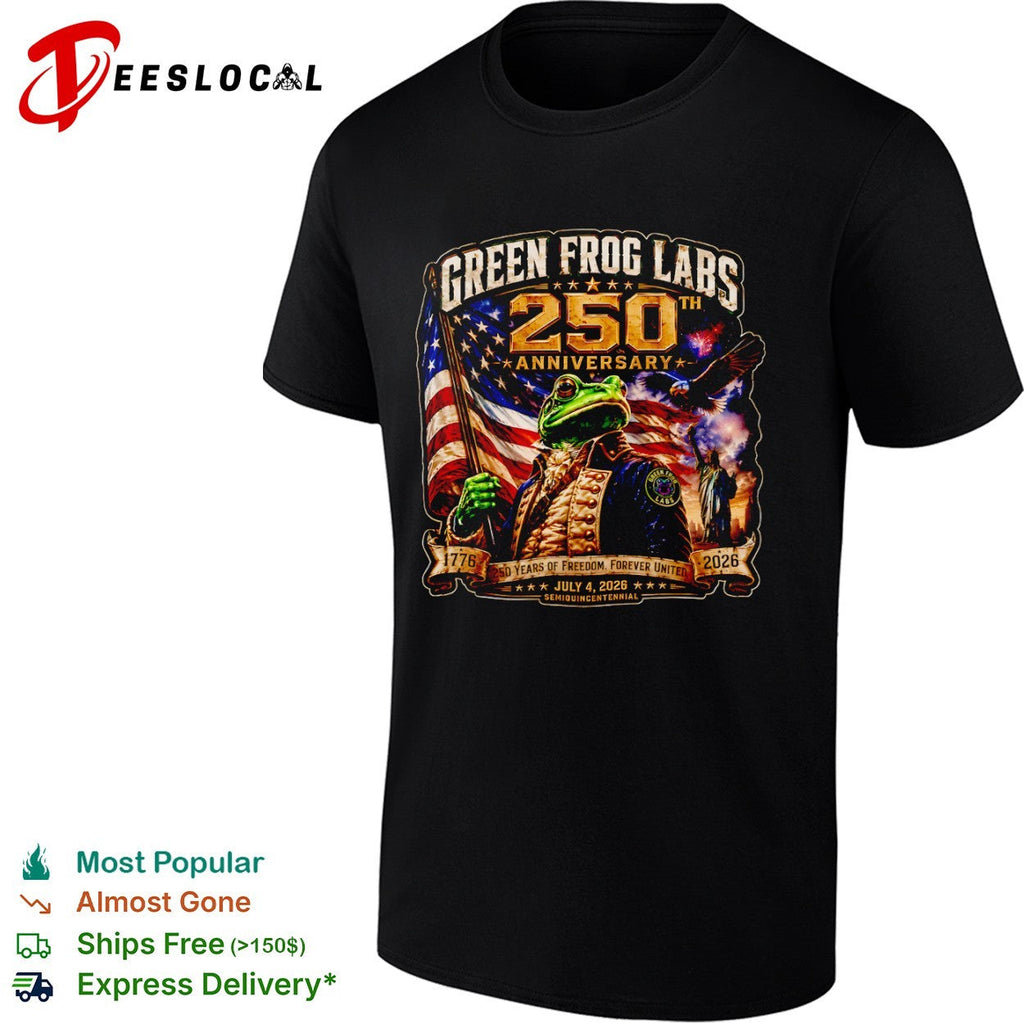 Green Frog Labs 250th Anniversary 1776 2026 Semiquincentennial Freedom United shirt Unisex