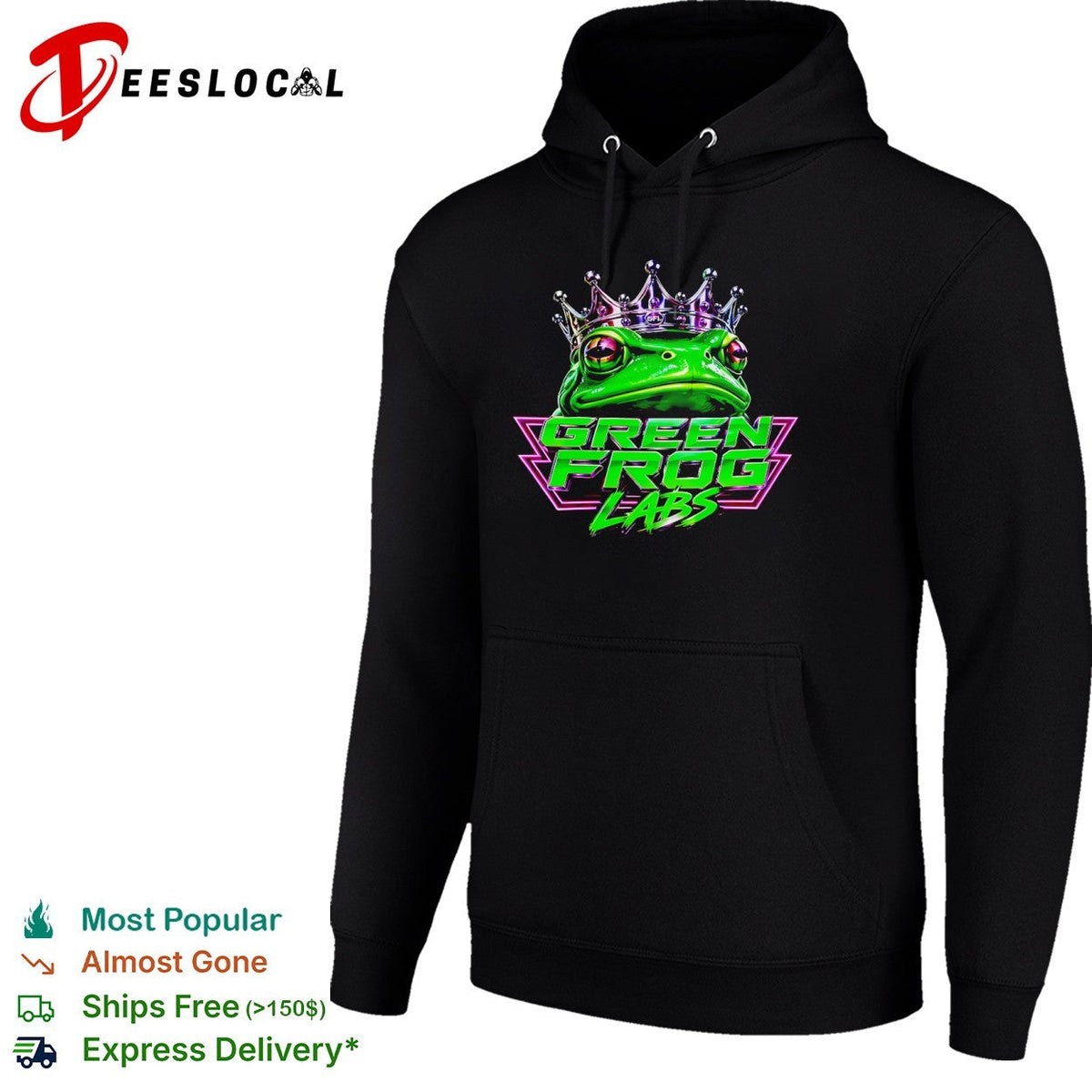 Green Frog Labs crown graphic logo shirt Unisex