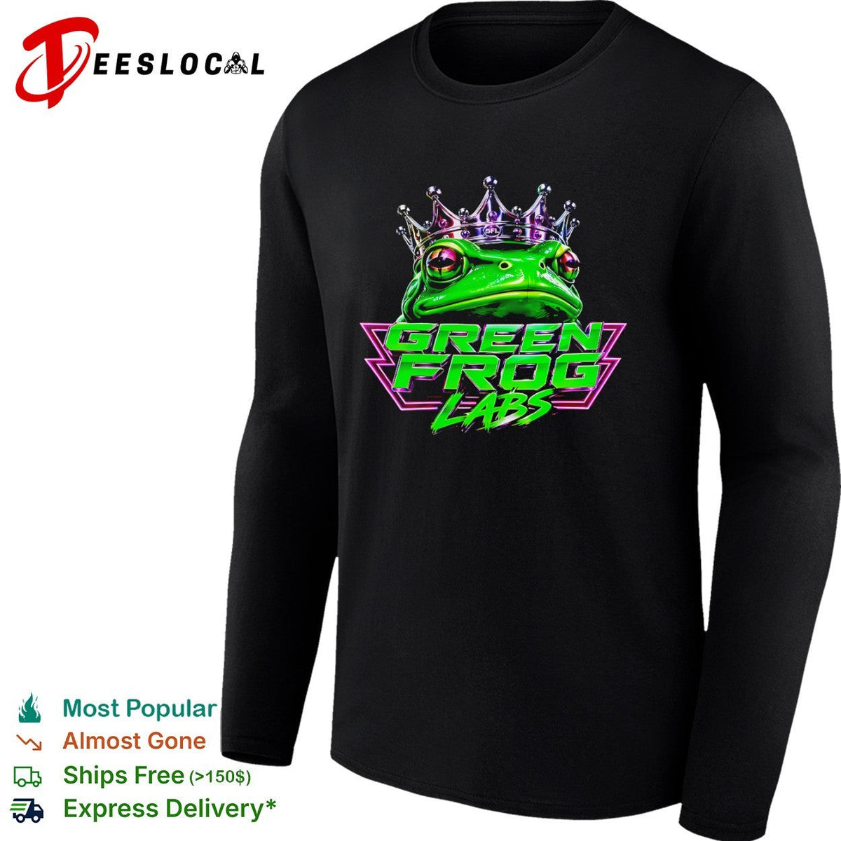Green Frog Labs crown graphic logo shirt Unisex
