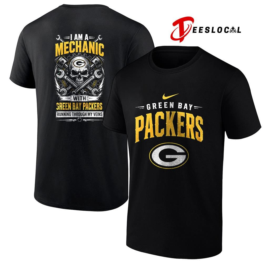 GreenBayPackersIamamechanicrunningthroughmyveinsskeletonshirt Unisex
