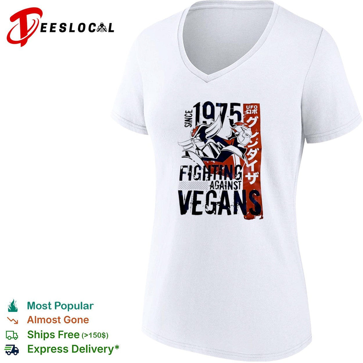 Grendizer UFO Robo Since 1975 Fighting Against Vegans Anime Action Sci Fi shirt Unisex