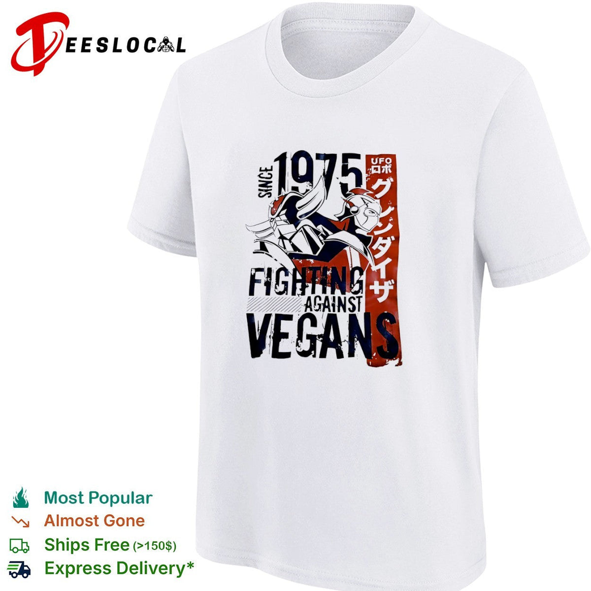 Grendizer UFO Robo Since 1975 Fighting Against Vegans Anime Action Sci Fi shirt Unisex