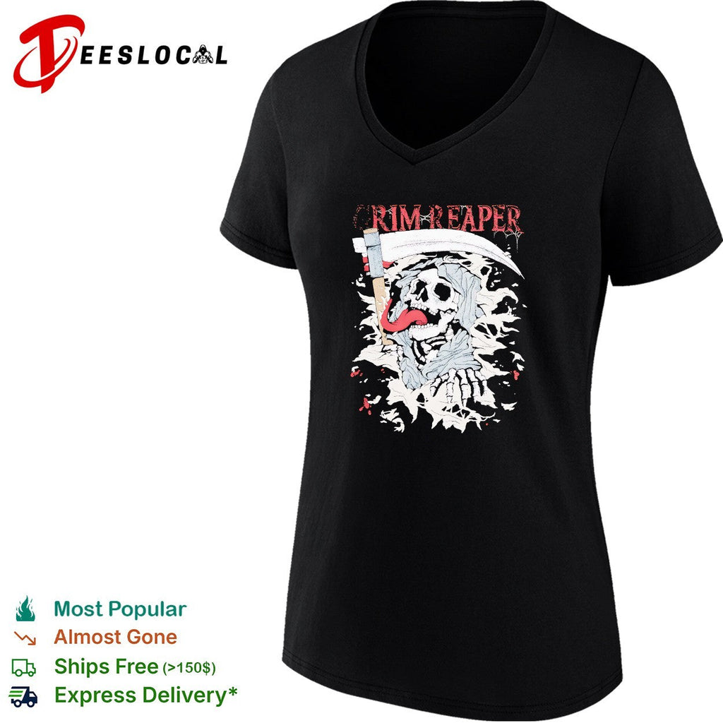 Grim Reaper scythe mascot badge shirt Unisex
