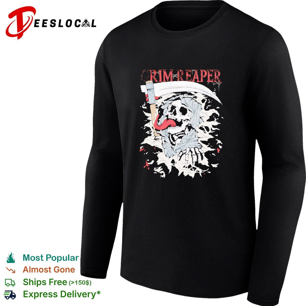 Grim Reaper scythe mascot badge shirt Unisex