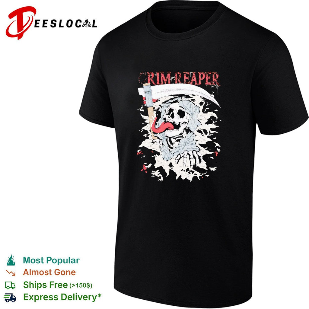Grim Reaper scythe mascot badge shirt Unisex