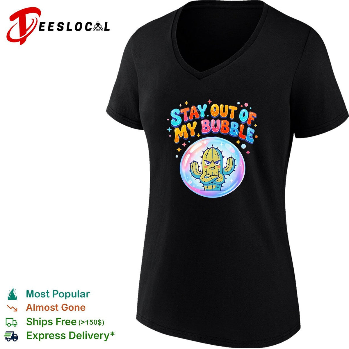 Grumpy cactus weed stay out of my bubble funny shirt Unisex