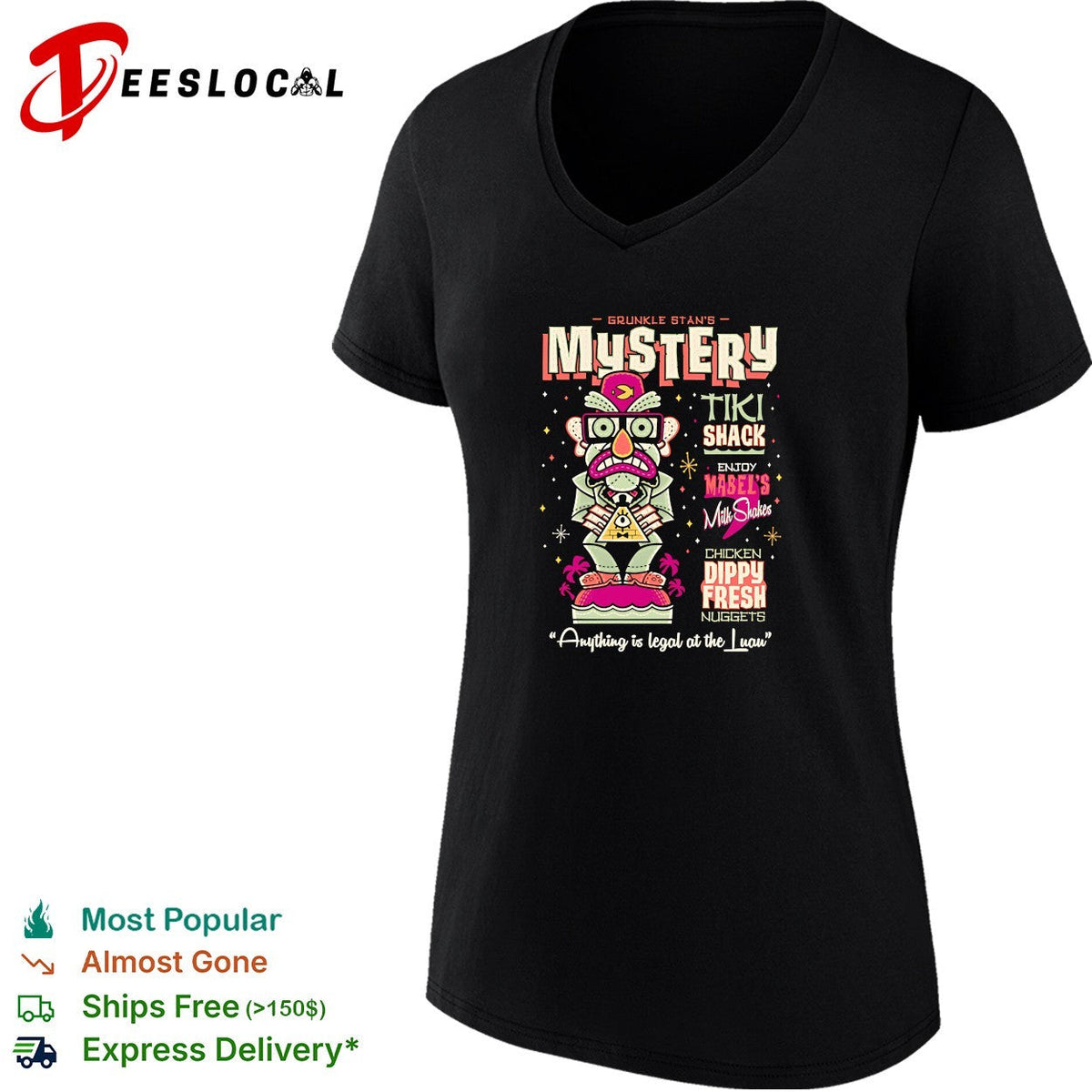 Grunkle Stan’s Mystery Tiki Shack Gravity Falls anything is legal shirt Unisex