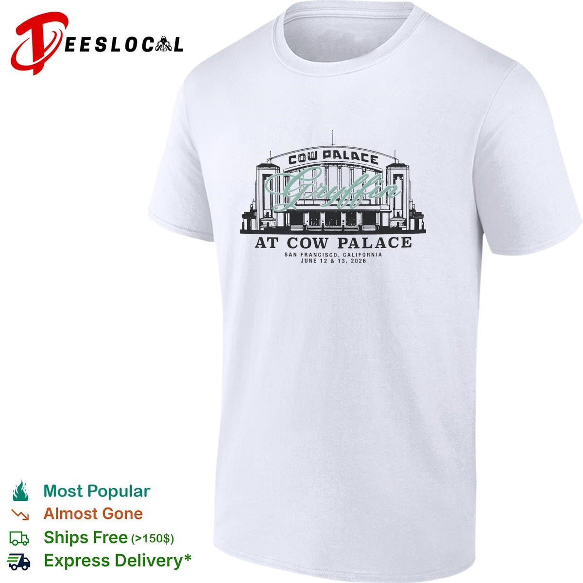 Gryffin at Cow Palace San Francisco concert poster shirt Unisex
