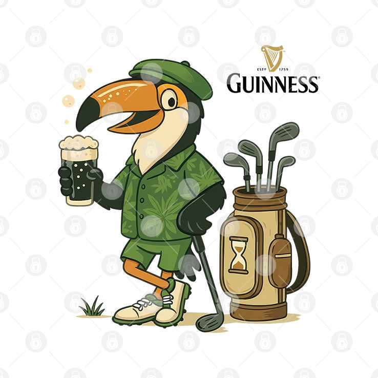 Guinness Golf Toucan Beer St Patrick Day T Shirt Unisex