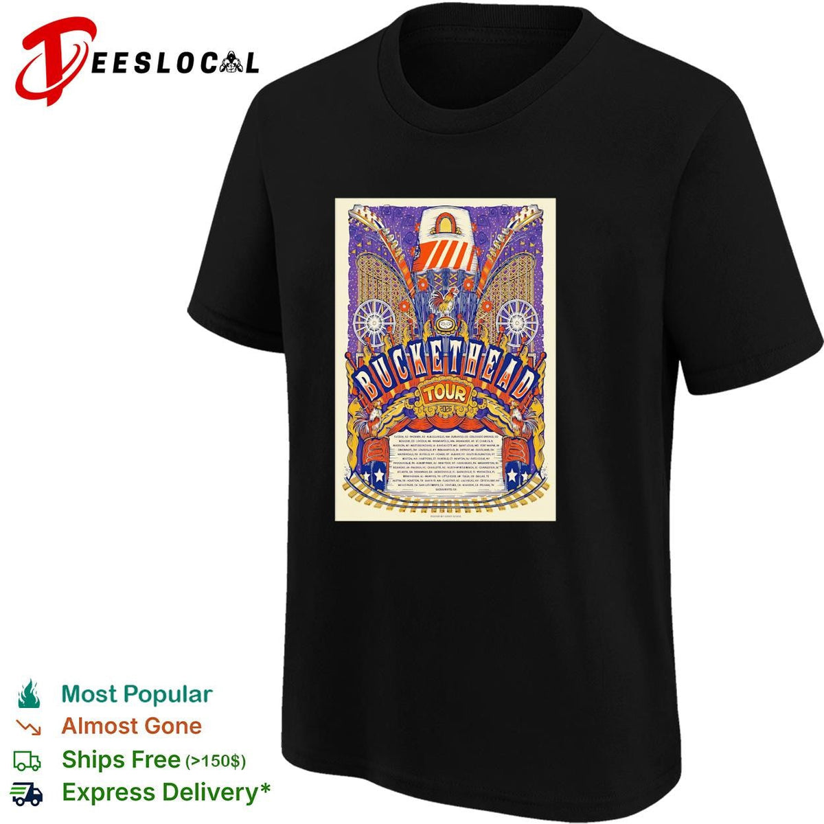Guitar virtuoso tour concert dates poster vintage art shirt Unisex