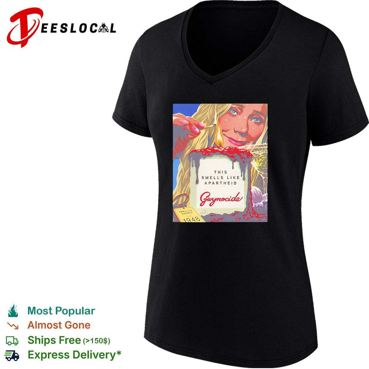 Gwyneth Paltrow burning candle this smells like apartheid Gwynocide shirt Unisex