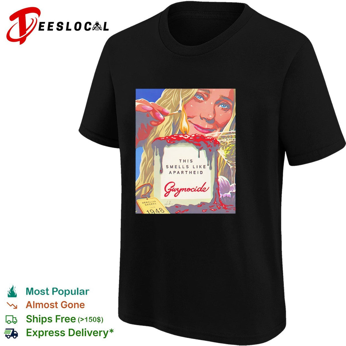 Gwyneth Paltrow burning candle this smells like apartheid Gwynocide shirt Unisex