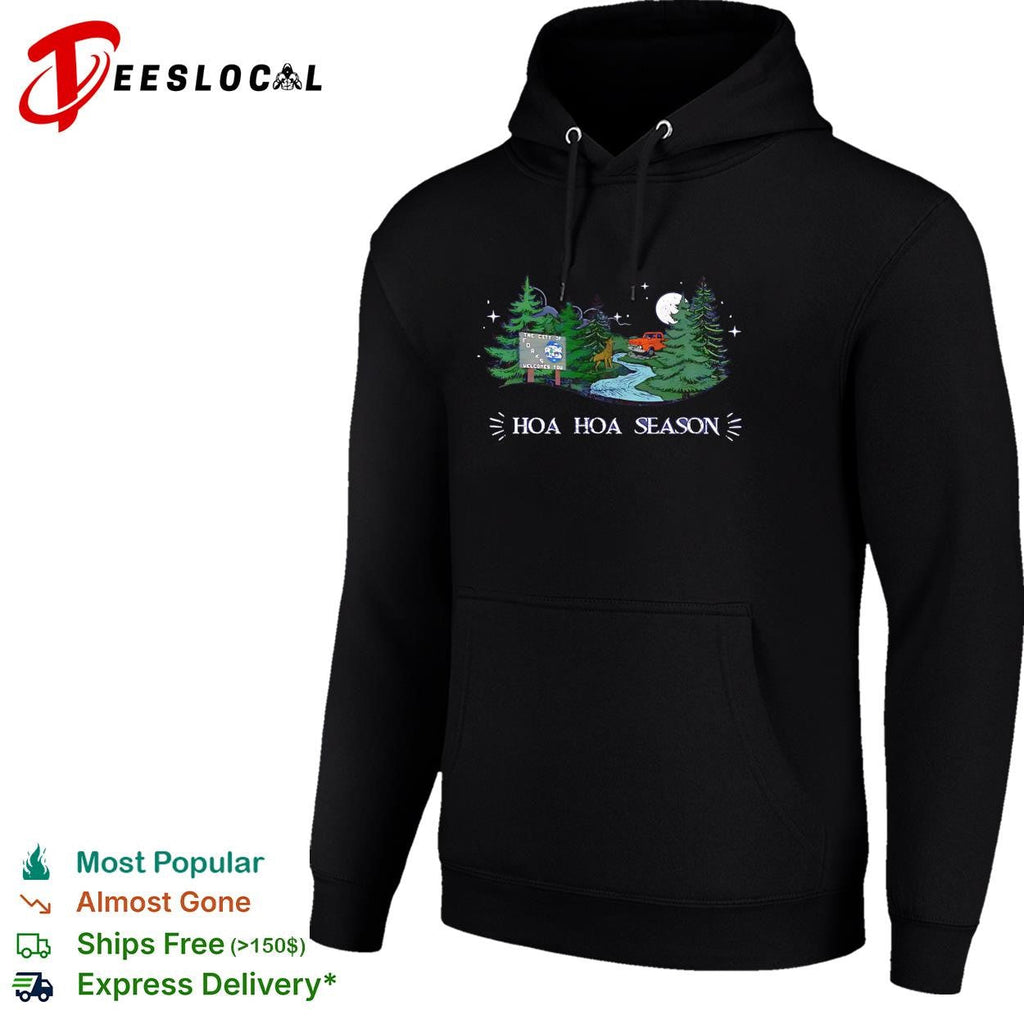 HOA season forest truck moon deer stream night scenic shirt Unisex