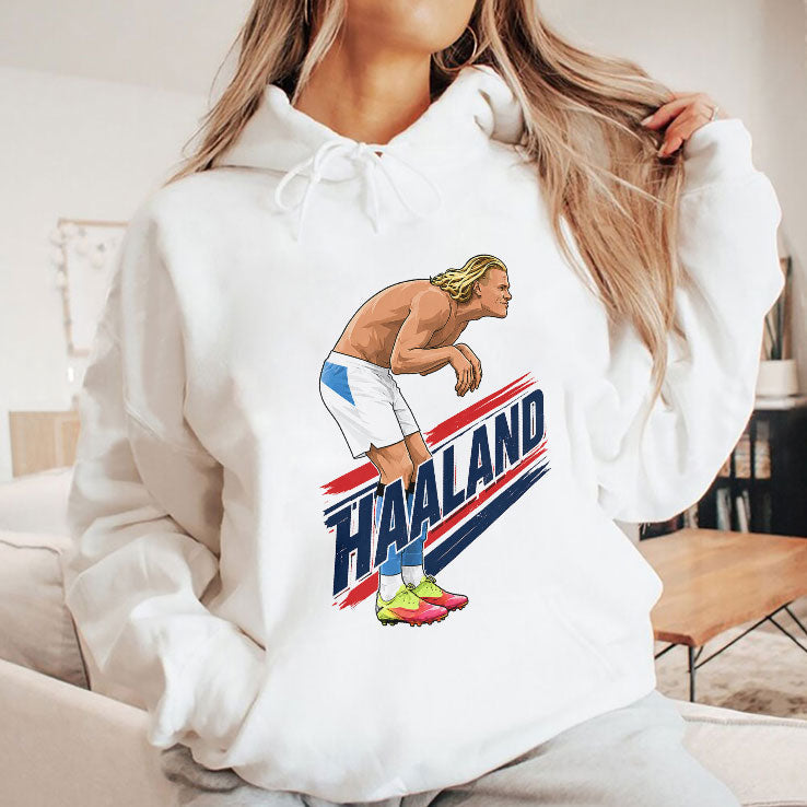 Haaland Cartoon Soccer T Shirt Unisex