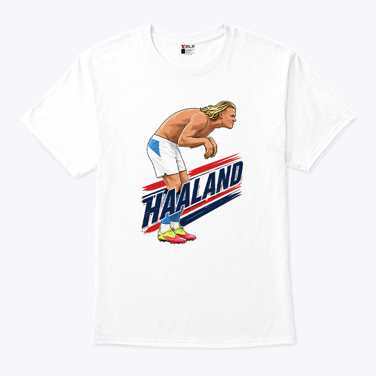 Haaland Cartoon Soccer T Shirt Unisex