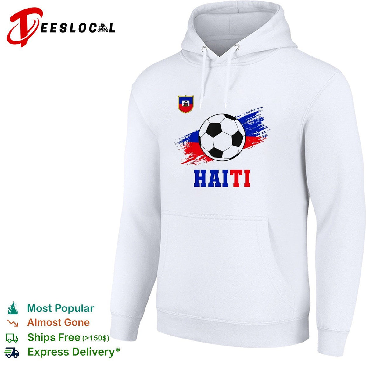 Haiti national soccer team crest flag brushstroke fan art shirt Unisex