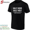 Half hood half holy pray with me don’t play with me bold text shirt Unisex