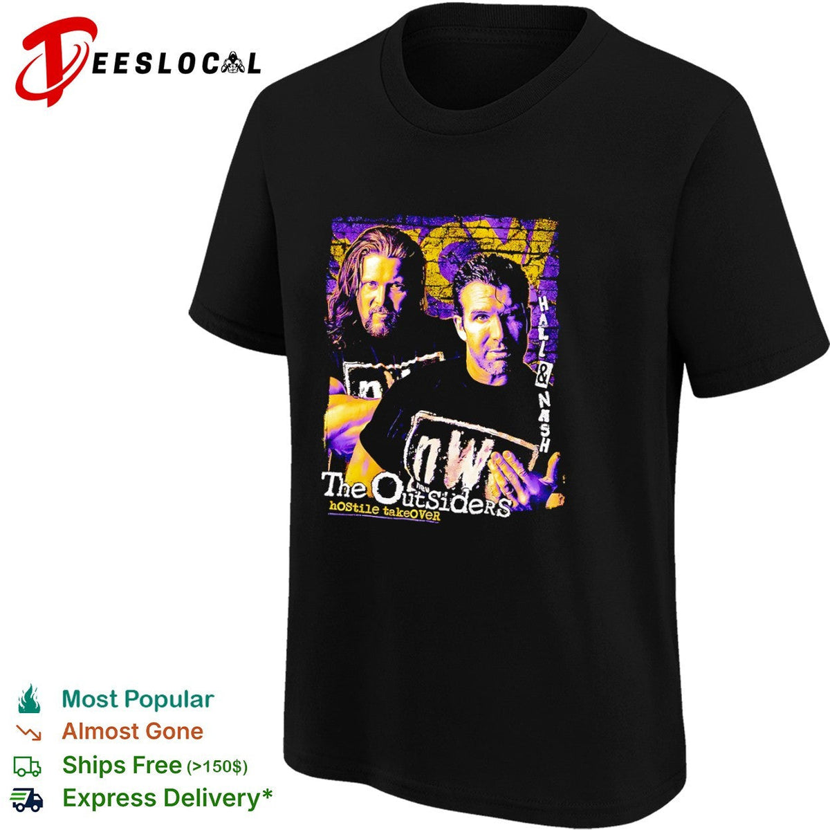 Hall Nash The Outsiders nWo hostile takeover wrestlers portrait shirt Unisex