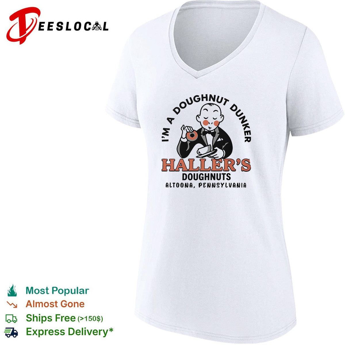 Haller’s doughnuts I’m a doughnut dunker Altoona Pennsylvania vintage shirt Unisex