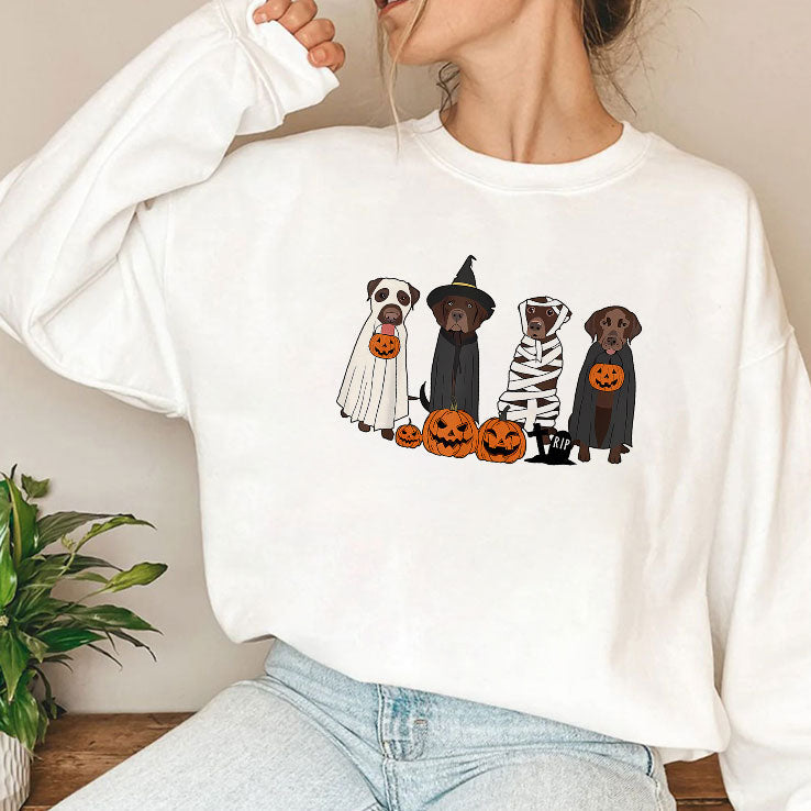 Halloween Brown Labrador T Shirt Unisex