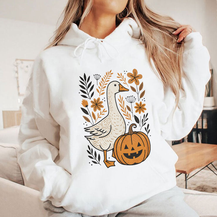 Halloween Goose Floral Goose Fall Shirt