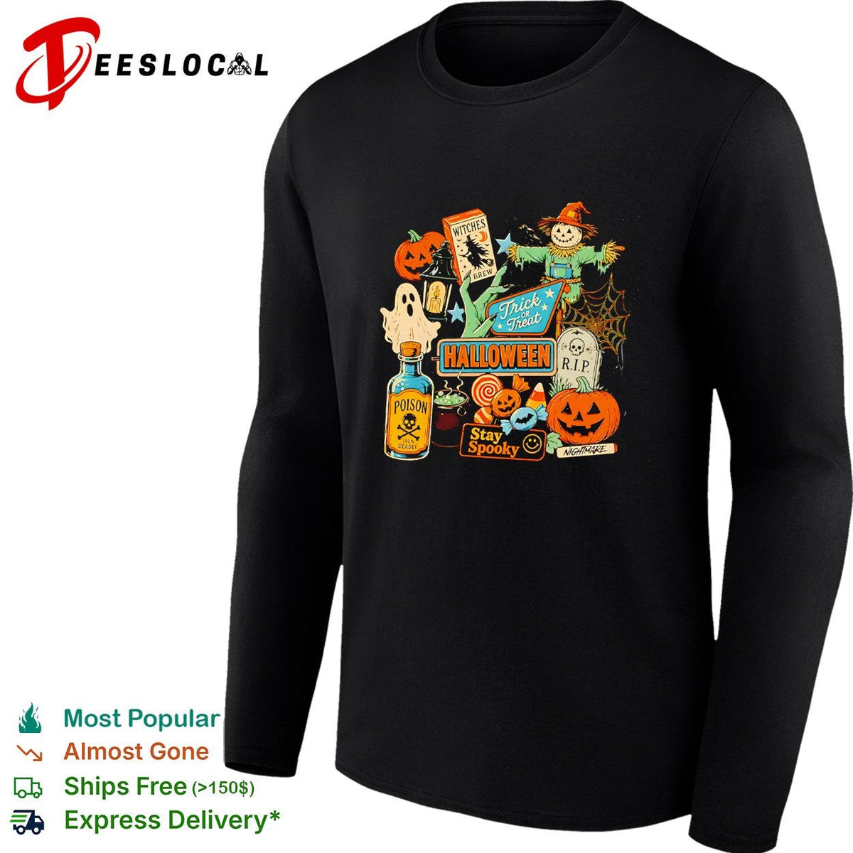 Halloween stay spooky collage shirt Unisex
