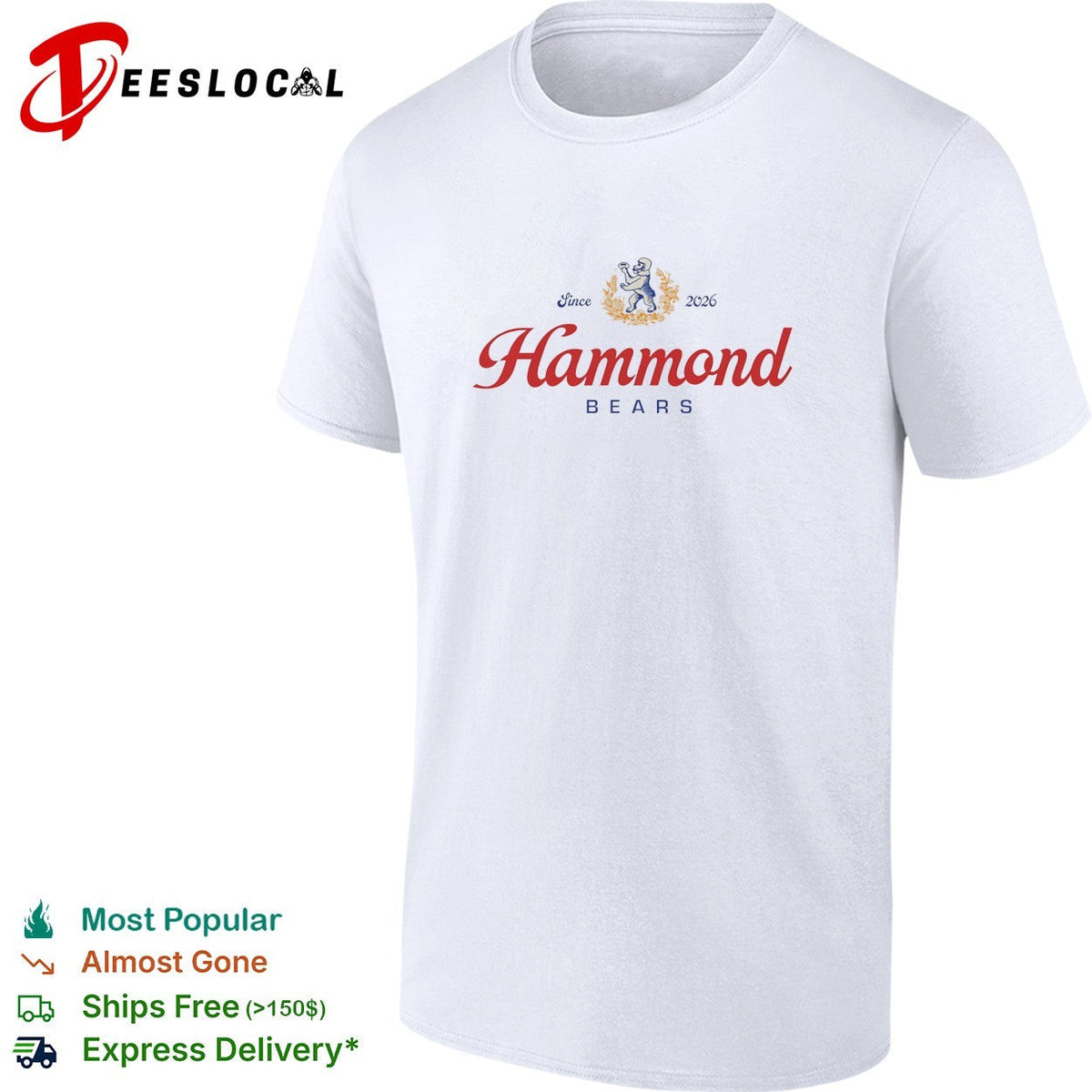 Hammond Bears since 2026 vintage logo shirt Unisex