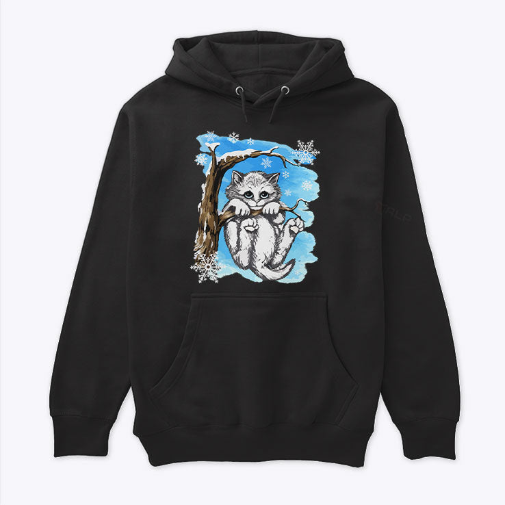 Hang In There Baby Cat In Snow Unisex