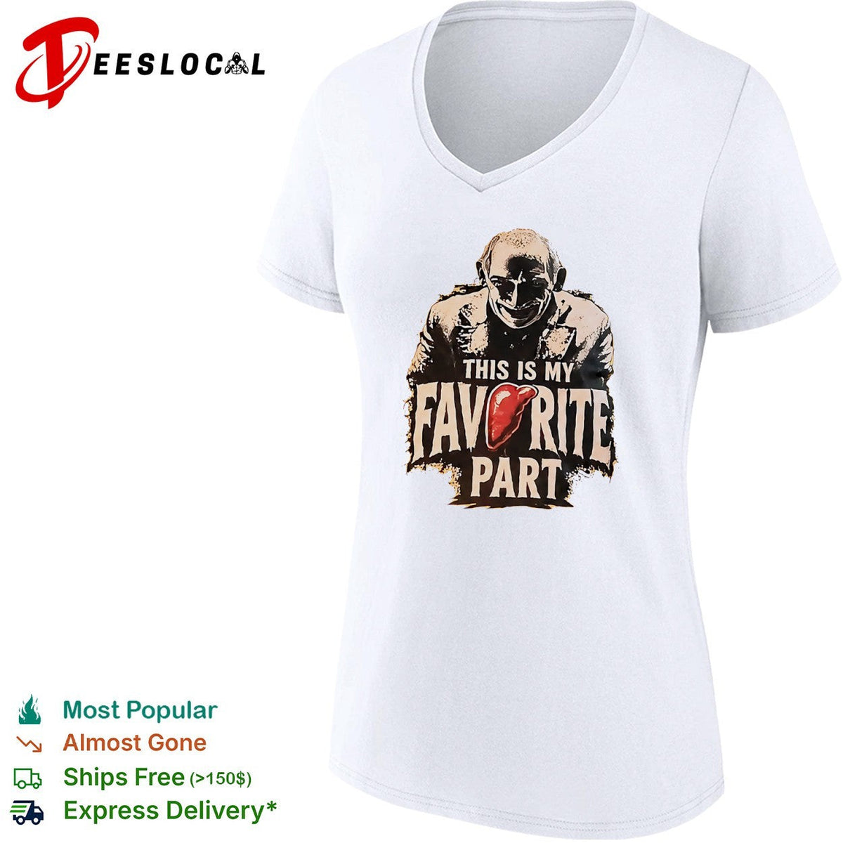 Hannibal Lecter Silence of the Lambs This is my favorite part liver organ horror shirt Unisex