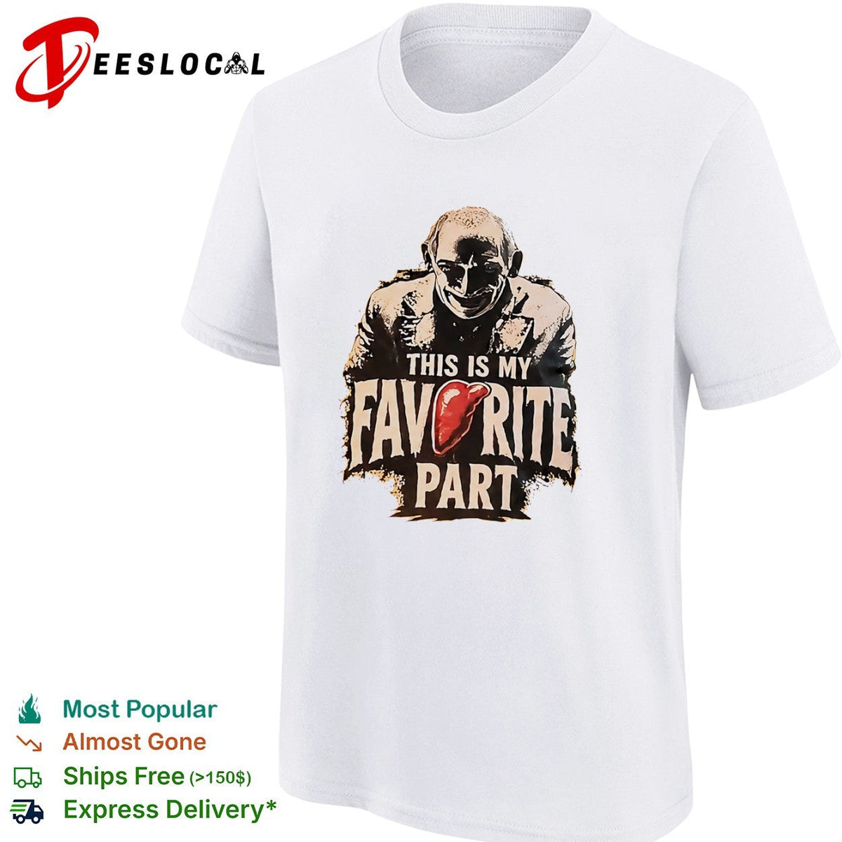 Hannibal Lecter Silence of the Lambs This is my favorite part liver organ horror shirt Unisex