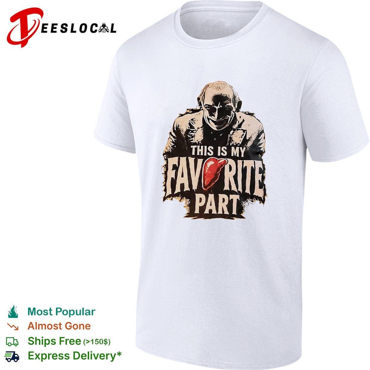 Hannibal Lecter Silence of the Lambs This is my favorite part liver organ horror shirt Unisex