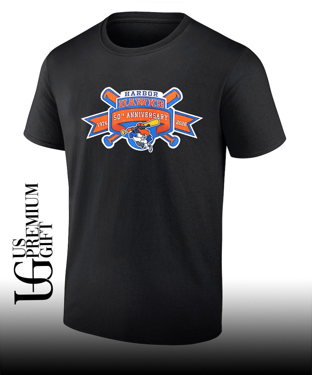 Harbor Hawks 50th Anniversary 1976-2026 Baseball Team commemorative shirt Unisex