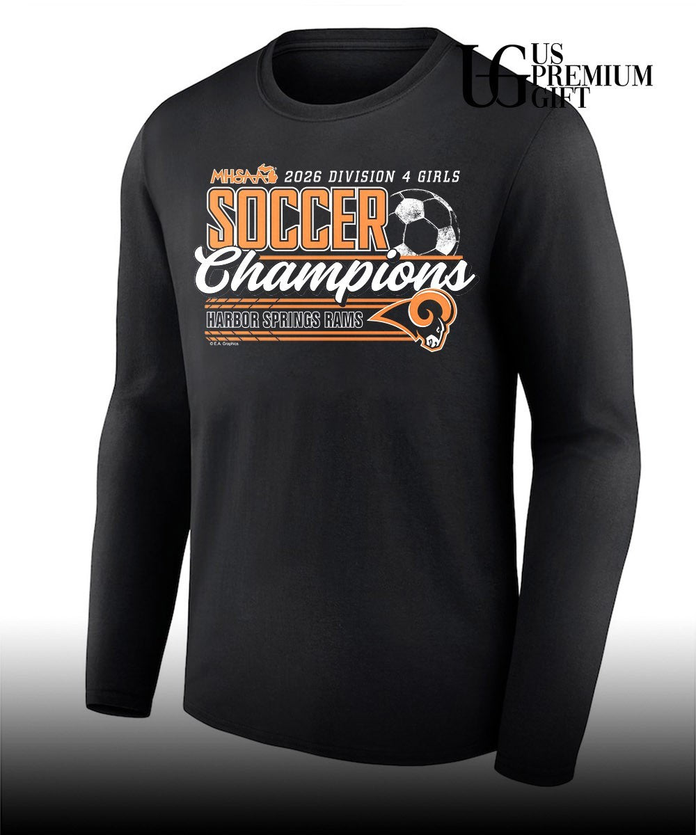 Harbor Springs Rams MHSAA Girls Soccer D4 Champions 2026 shirt Unisex