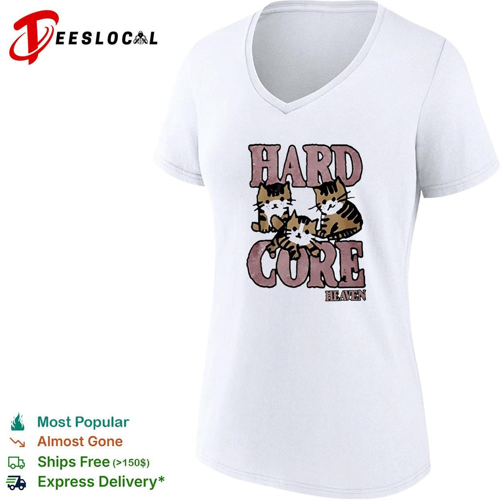 Hardcore heaven three kittens glitter cute graphic shirt Unisex