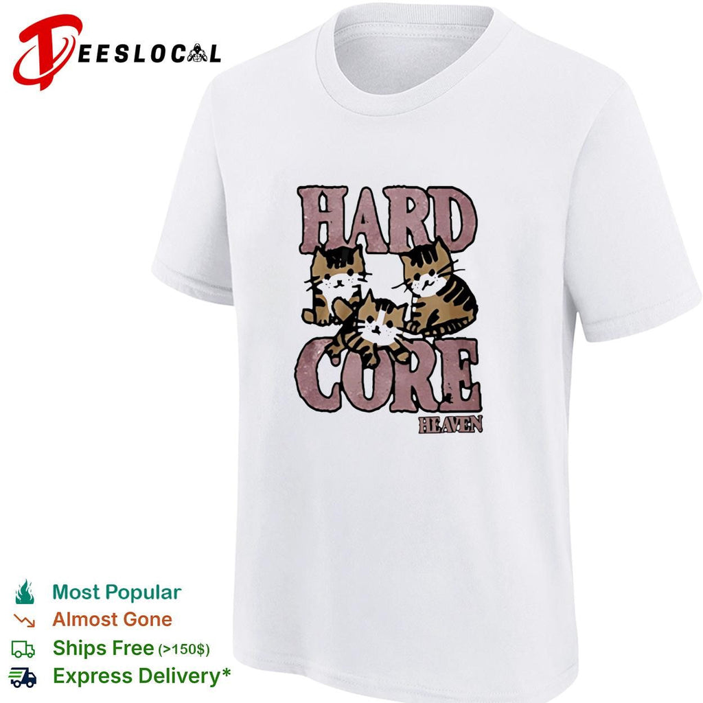 Hardcore heaven three kittens glitter cute graphic shirt Unisex