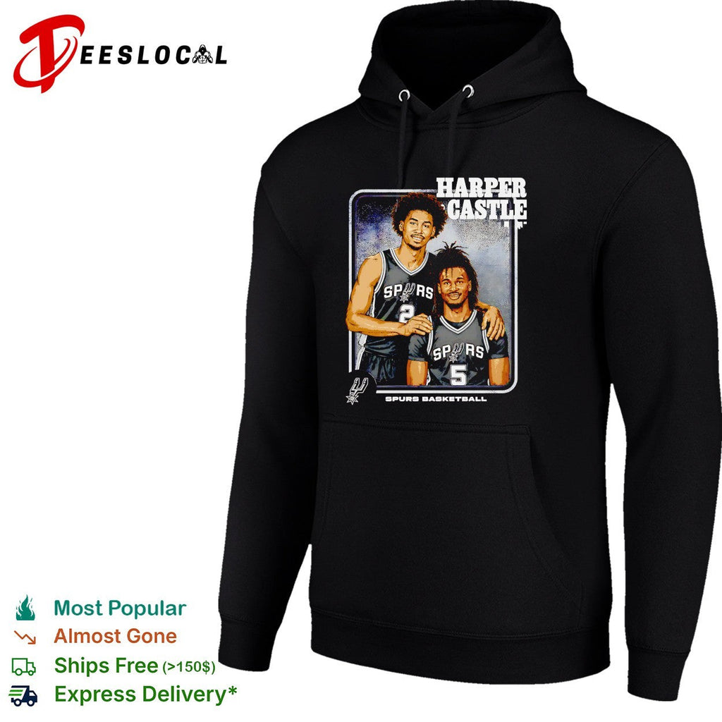 Harper Castle San Antonio Spurs basketball duo step brother portrait shirt Unisex