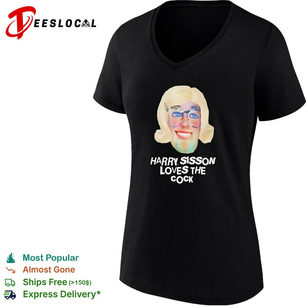 Harry Sisson loves the cock parody face blonde hair glasses meme shirt Unisex