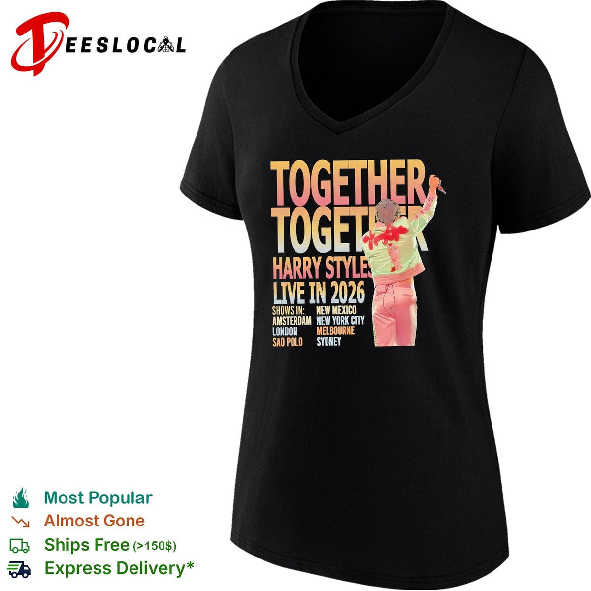 Harry live 2026 tour cities list shirt Unisex