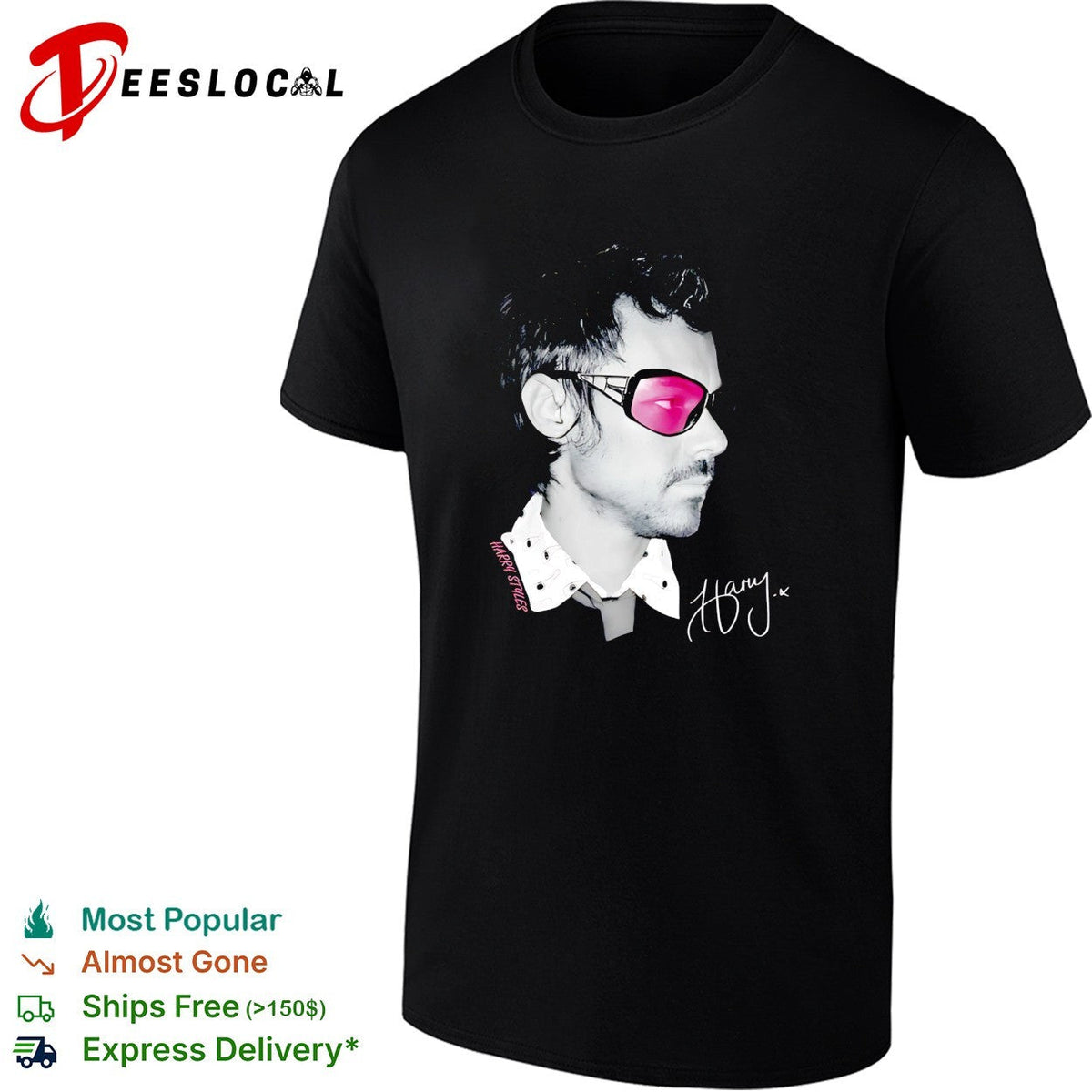 Harry sunglasses portrait signature shirt Unisex