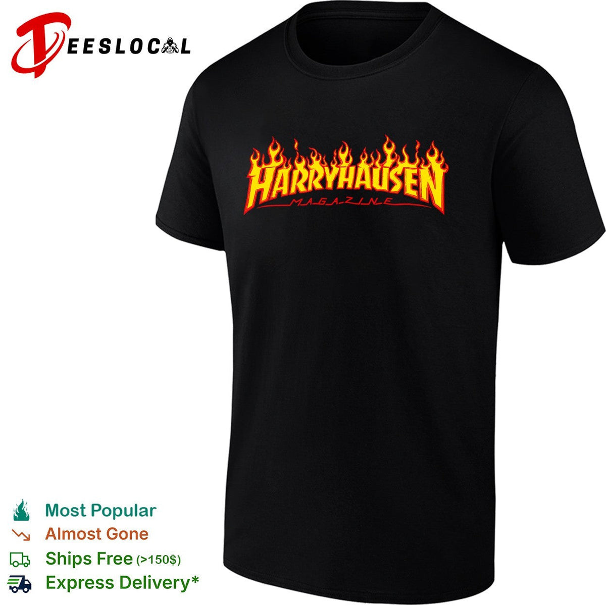Harryhausen Magazine Fire shirt Unisex