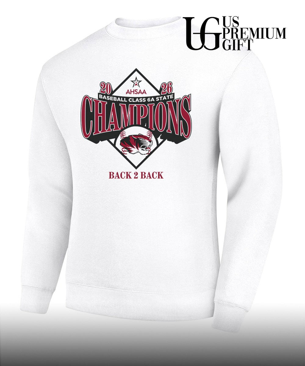 Hartselle Tigers 2026 AHSAA baseball class 6A State Champions back 2 back Unisex