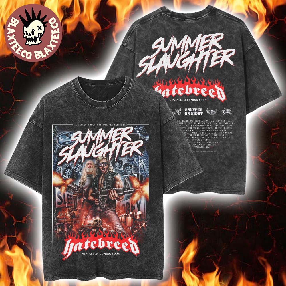 Hatebreed Summer Slaughter Tour 2026 Part 1 Schedule Dates Vintage Washed Tee Unisex