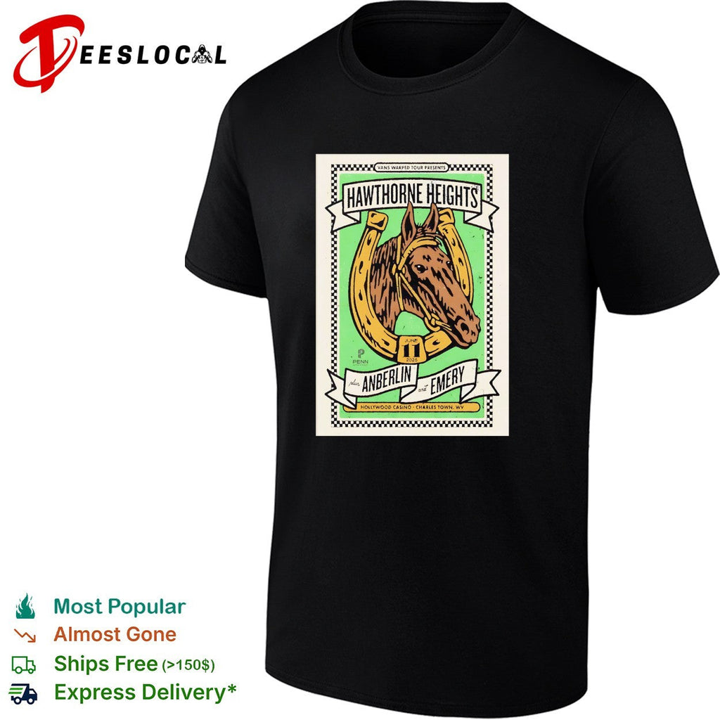 Hawthorne Heights Anberlin and Emery Vans Warped Tour June 11 2026 Casino shirt Unisex