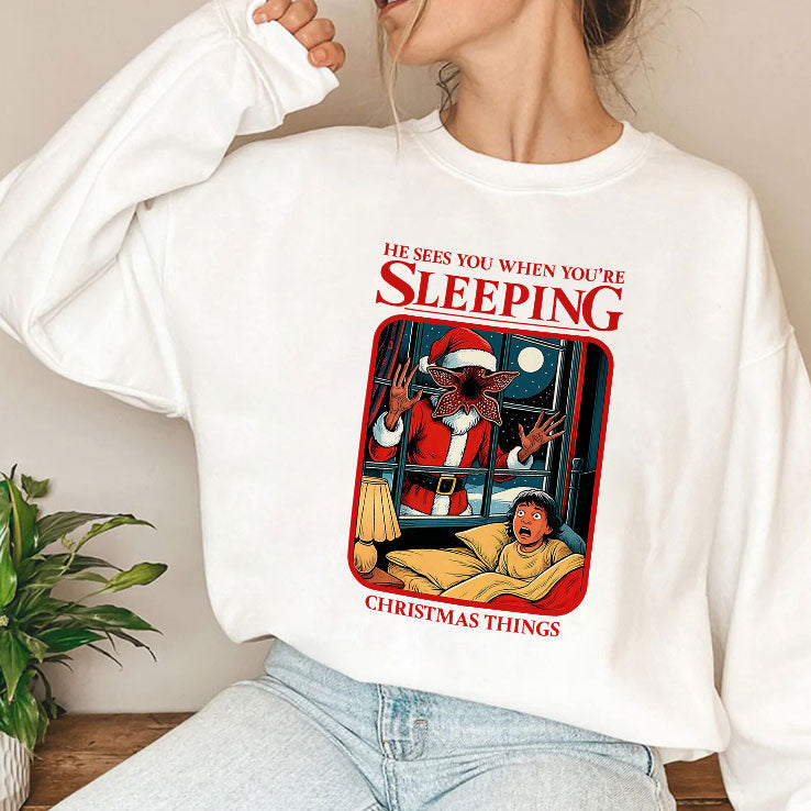 He Sees You When You’re Sleeping Christmas Things T Shirt Unisex