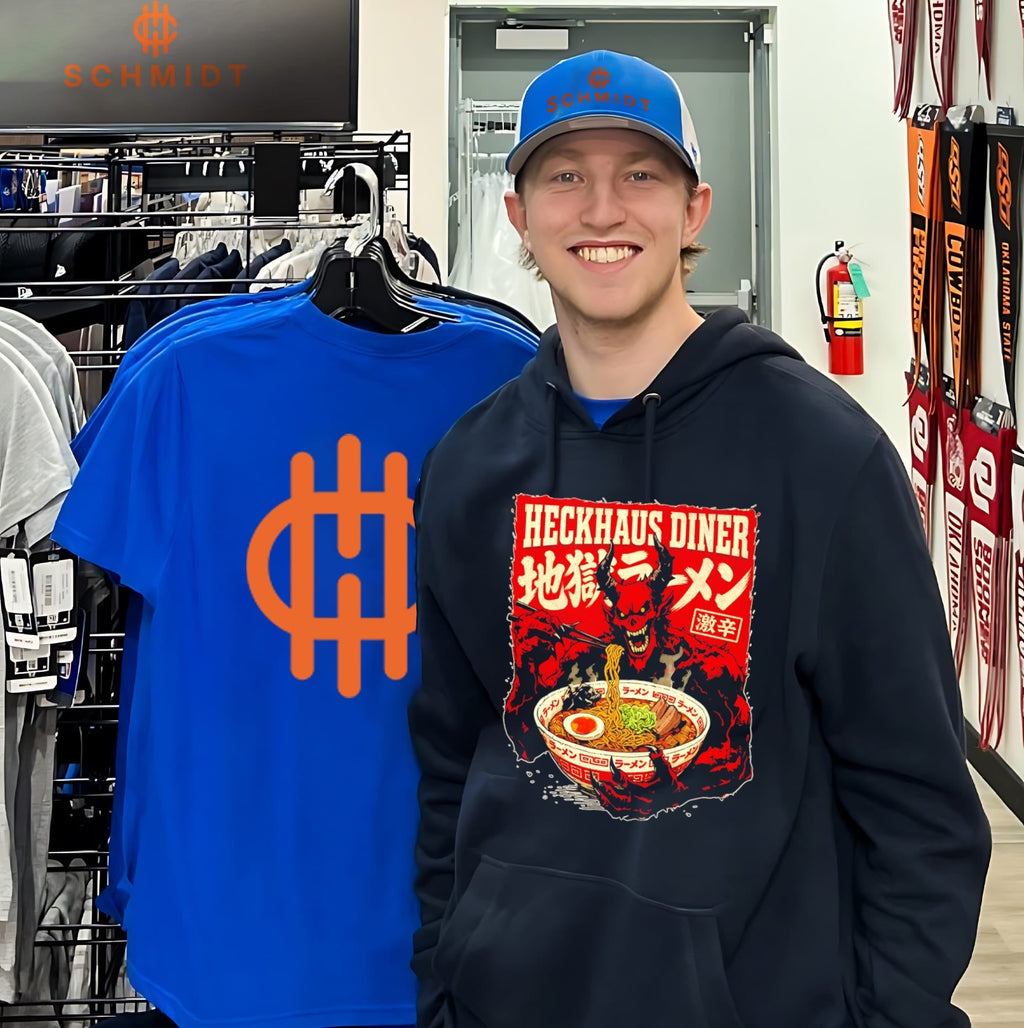 Heckhaus Diner Demon Eating Spicy Ramen shirt Unisex