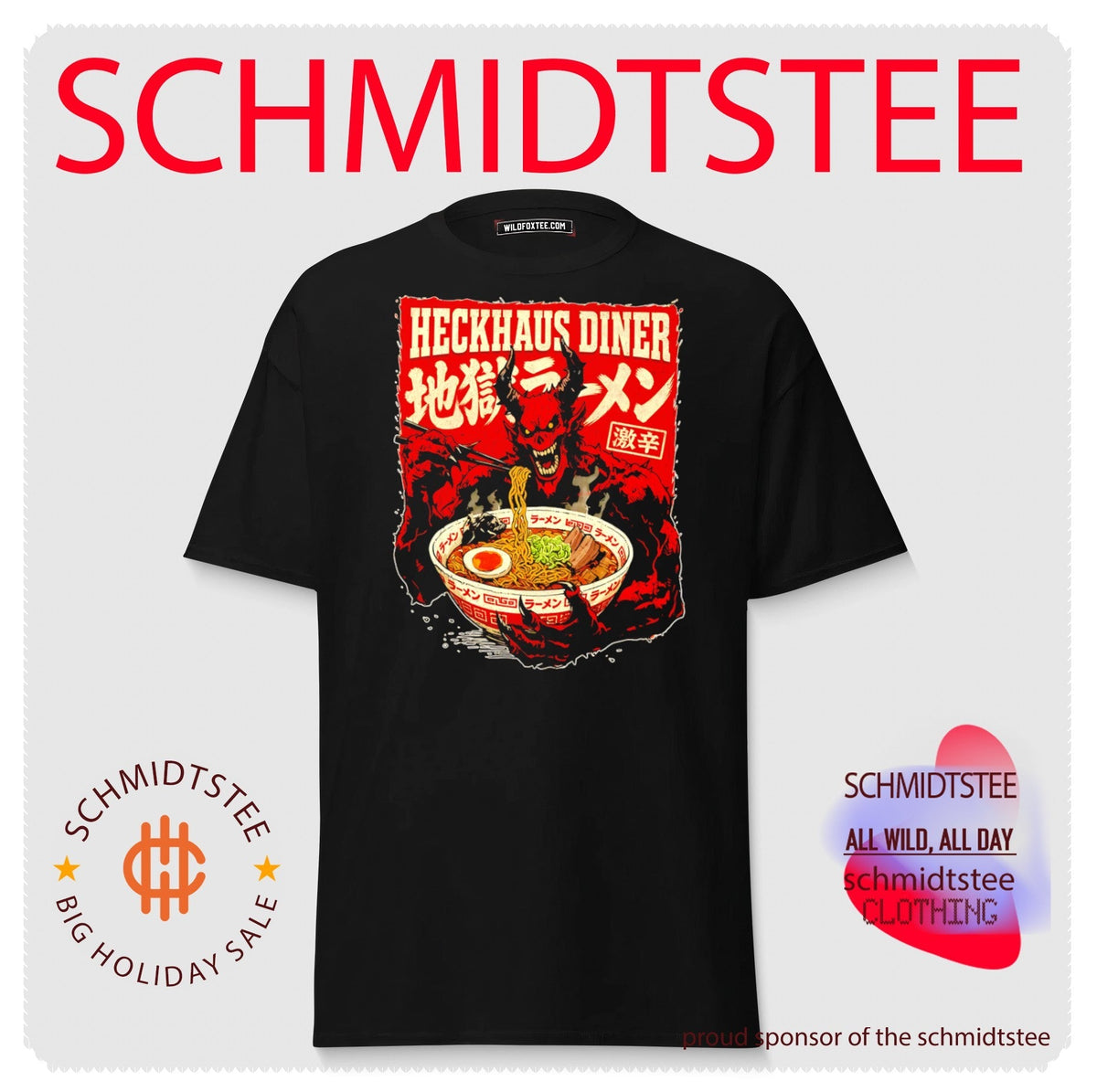 Heckhaus Diner Demon Eating Spicy Ramen shirt Unisex